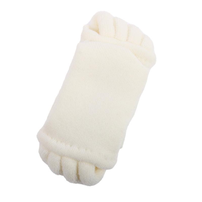 1 Pair Yoga Massage Socks Toe Separator Foot Alignment & Pain Relief - Beige