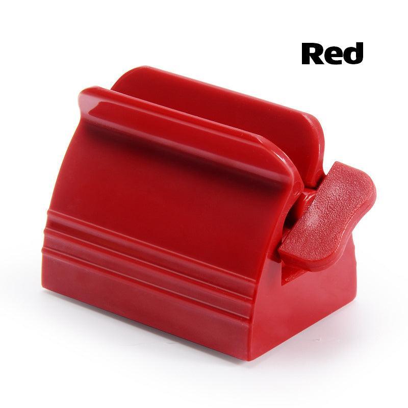 Large Bathroom Toothpaste Squeezer Tube Easy Stand Dispenser Rolling Holder Seat - White