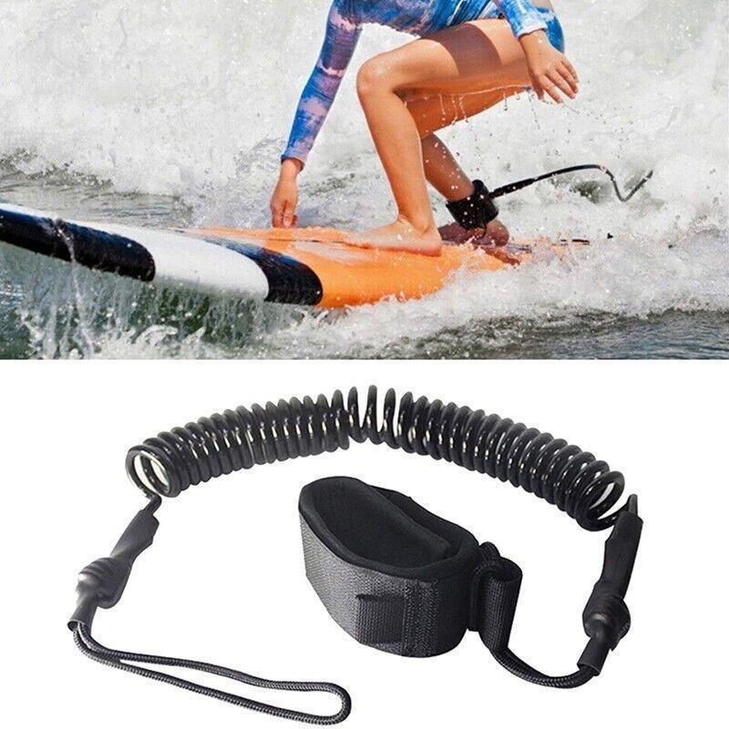 3m Coiled Surfboard Leash Paddleboard Ankle Wrist Strap for SUP