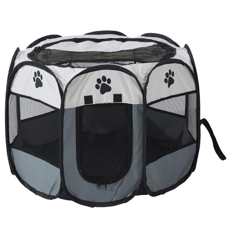 8 Panel Pet Tent Playpen Dog Cat Play Pen Bags Kennel Portable Puppy Crate - L 91X91X58CM
