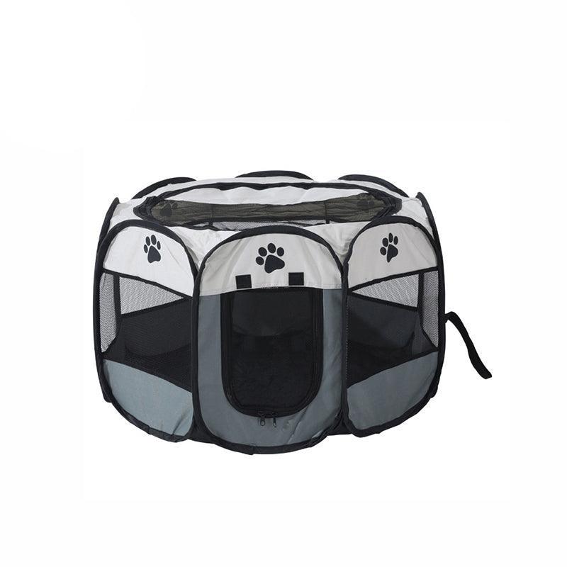 8 Panel Pet Tent Playpen Dog Cat Play Pen Bags Kennel Portable Puppy Crate - L 91X91X58CM