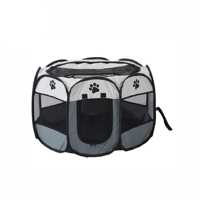 8 Panel Pet Tent Playpen Dog Cat Play Pen Bags Kennel Portable Puppy Crate - L 91X91X58CM