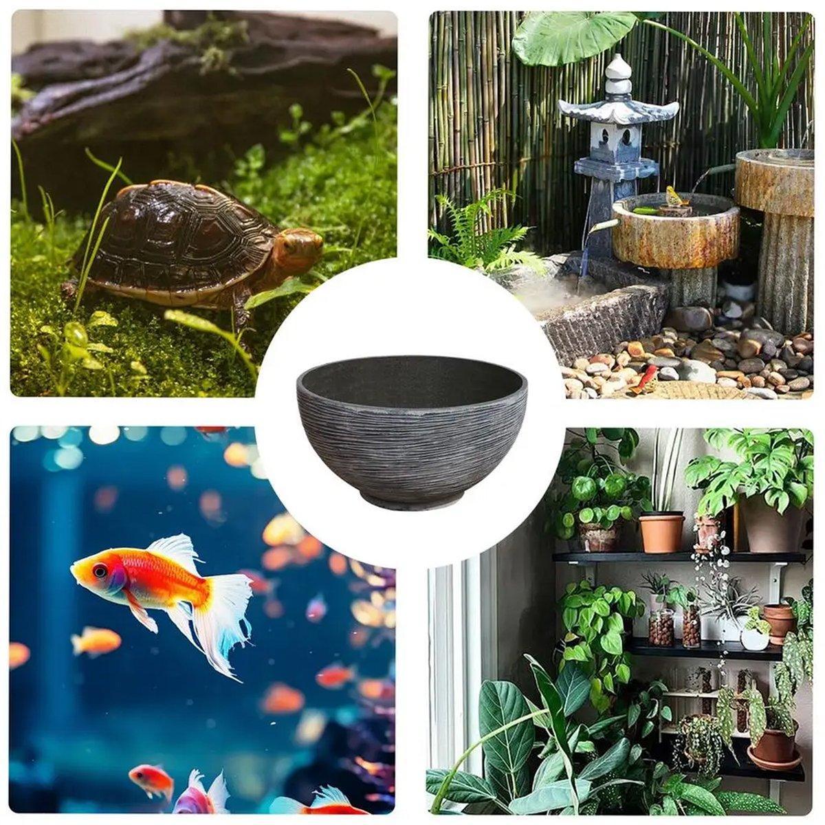 Ancient Fish Tank Lotus Flower Pot Water Lily Bowl Garden Decorative Planter