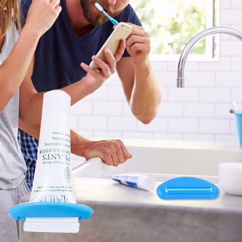 2Pcs Plastic Toothpaste Tube Squeezer Cream Dispenser Press Rolling Roller Tool
