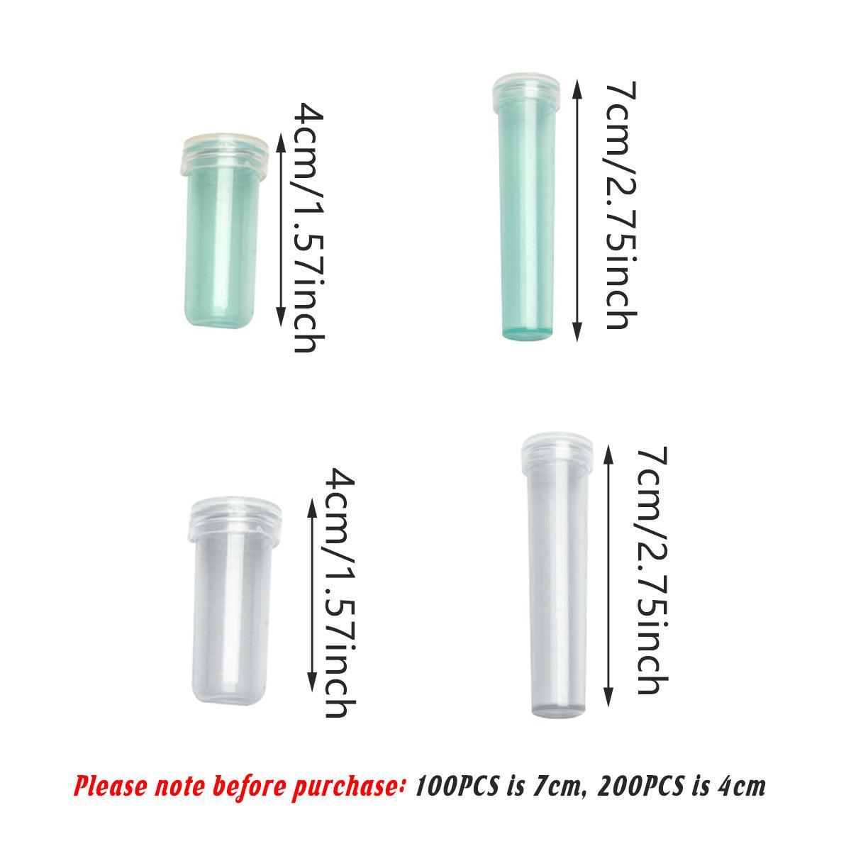 100/200PCS Flower Fresh Keeping Tube Floral Bouquet Nutrition Water Care Supply - 1.8*4cm - Transparent 200PCS