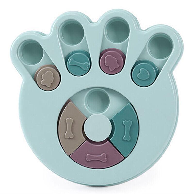 Dog Treat Dispenser Food Puzzle Toy Interactive Training Feeder Pet Supply Bowl - Claw-Pink