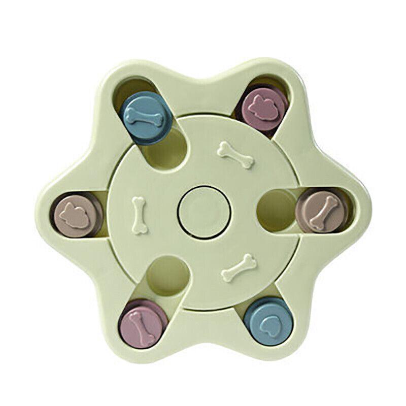 Dog Treat Dispenser Food Puzzle Toy Interactive Training Feeder Pet Supply Bowl - Claw-Pink