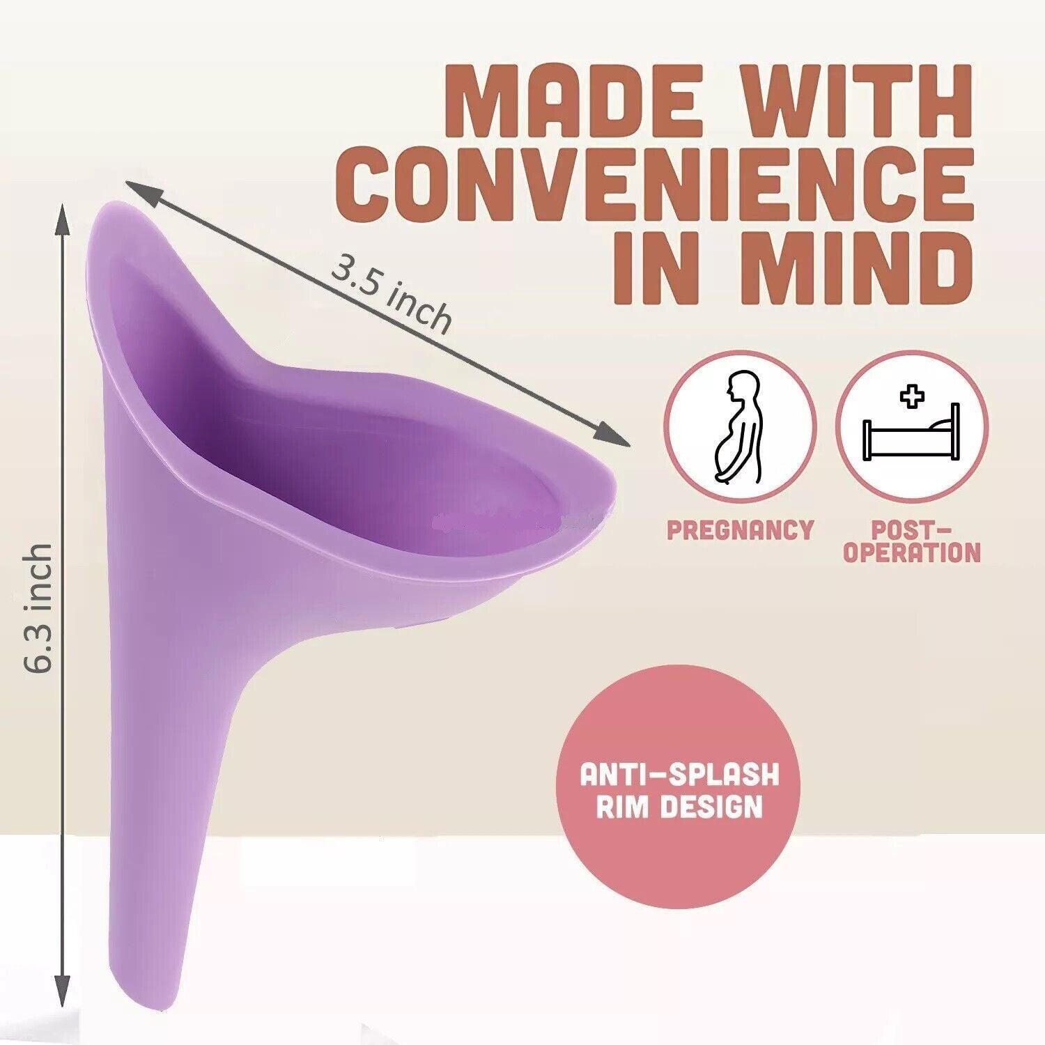 3X Portable Female Woman Ladies She Urinal Urine Wee Funnel Camping Travel Loo