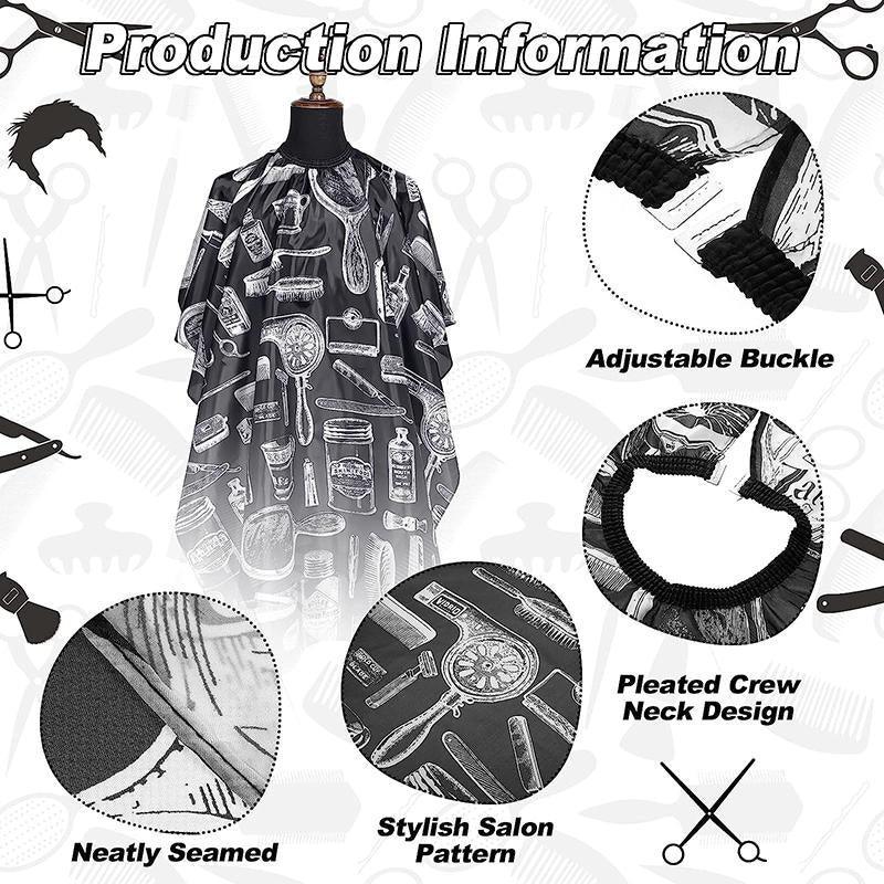 Hair Cutting Cape Soft Polyester Salon Apron for Home and Professional Use
