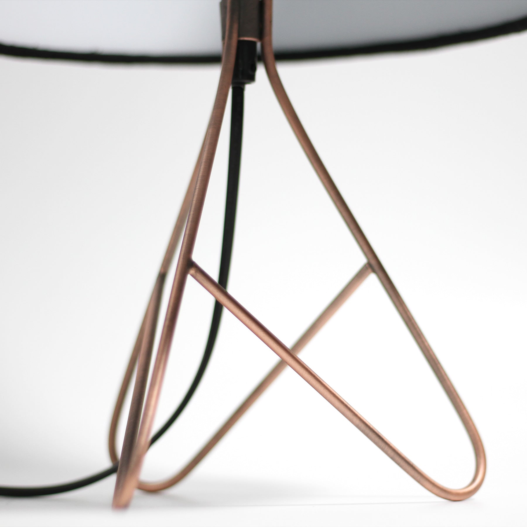 Copper Base Black Shade Table Lamp, 40W E14 – Belira