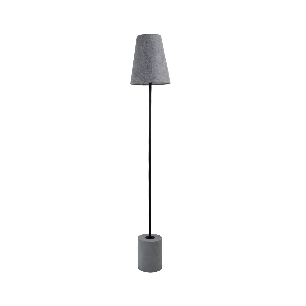 Grey Industrial Floor Lamp with Concrete Base, Jerome