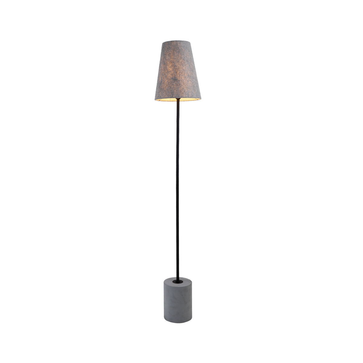 Grey Industrial Floor Lamp with Concrete Base, Jerome