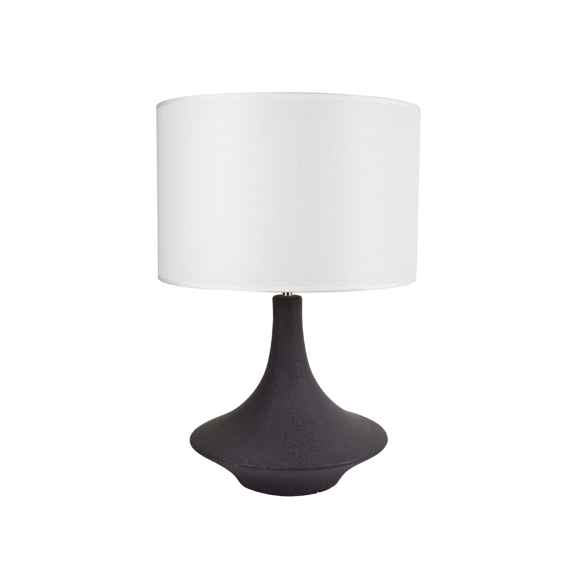 Large Ceramic Base Table Lamp, Drum Shade - Symfonisk