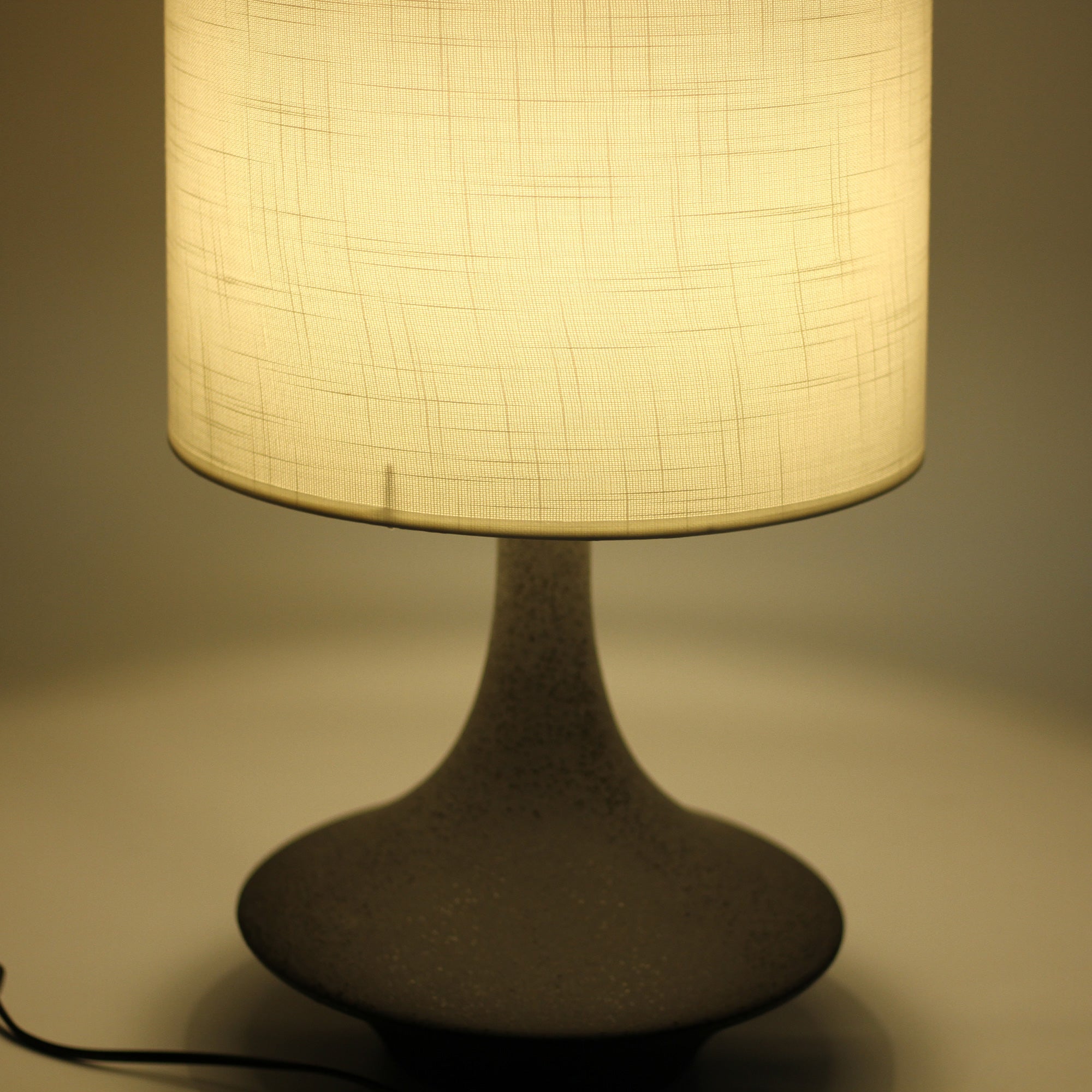 Black Ceramic Small Table Lamp with White Shade