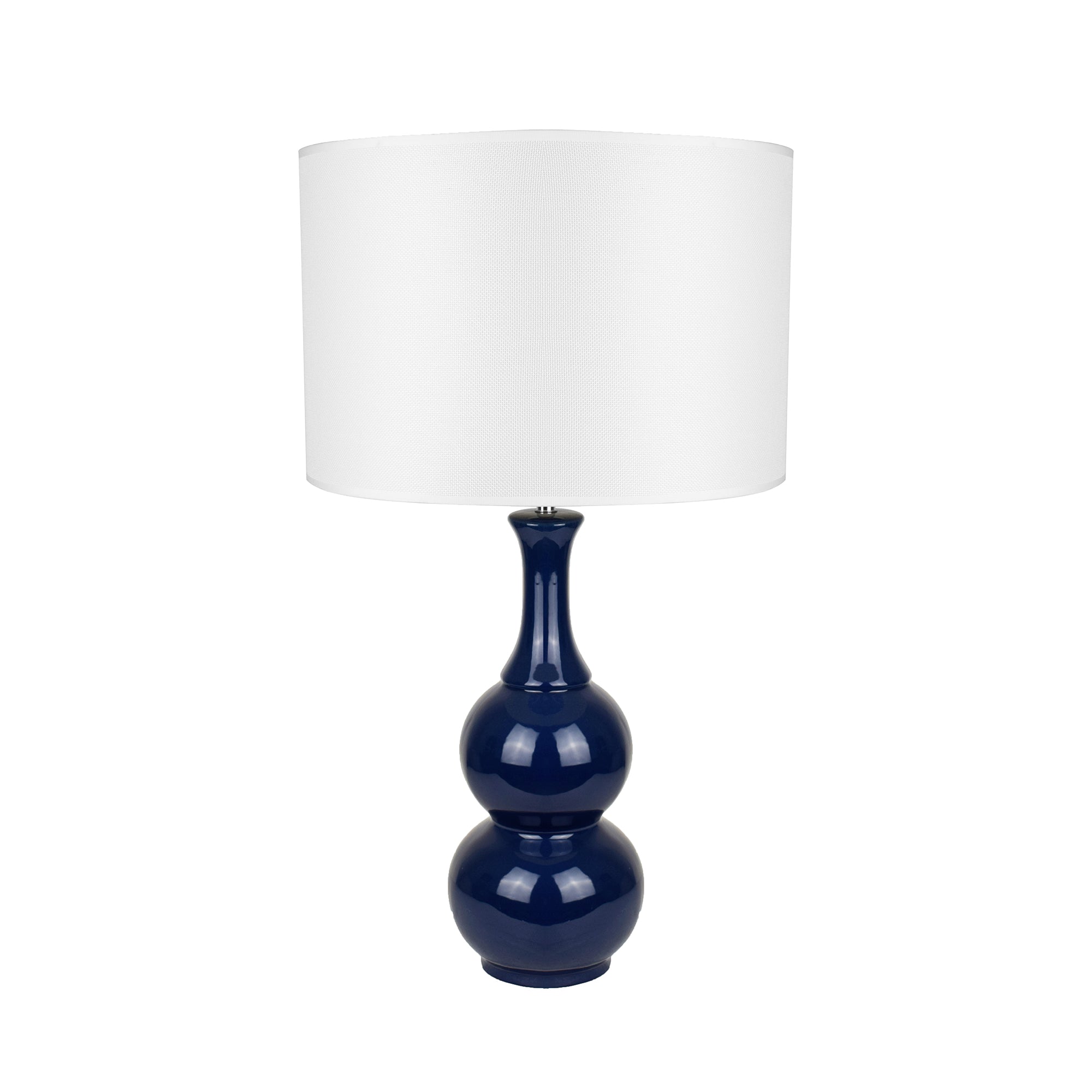 Blue Ceramic Table Lamp with Fabric Shade - Pattery Barn