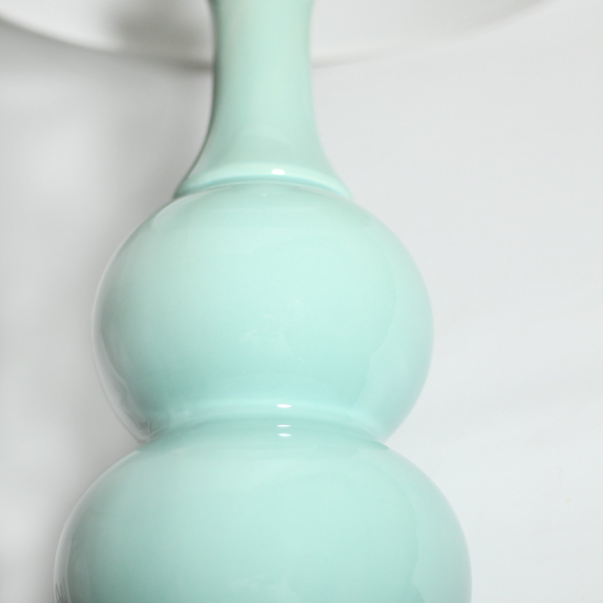 Green Ceramic Table Lamp with White Shade - Pattery Barn