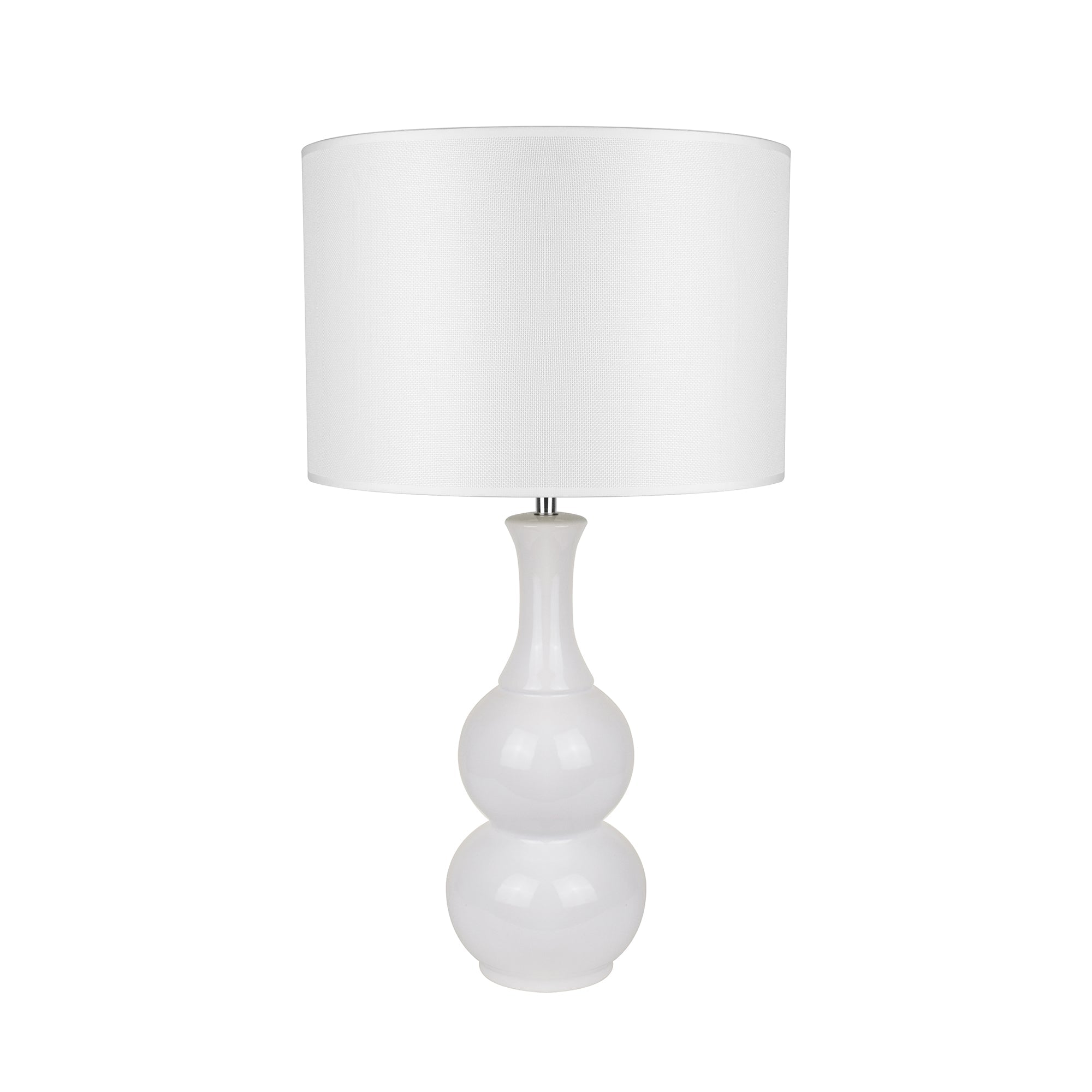 White Ceramic Table Lamp with Cylindric Shade - Pattery Barn