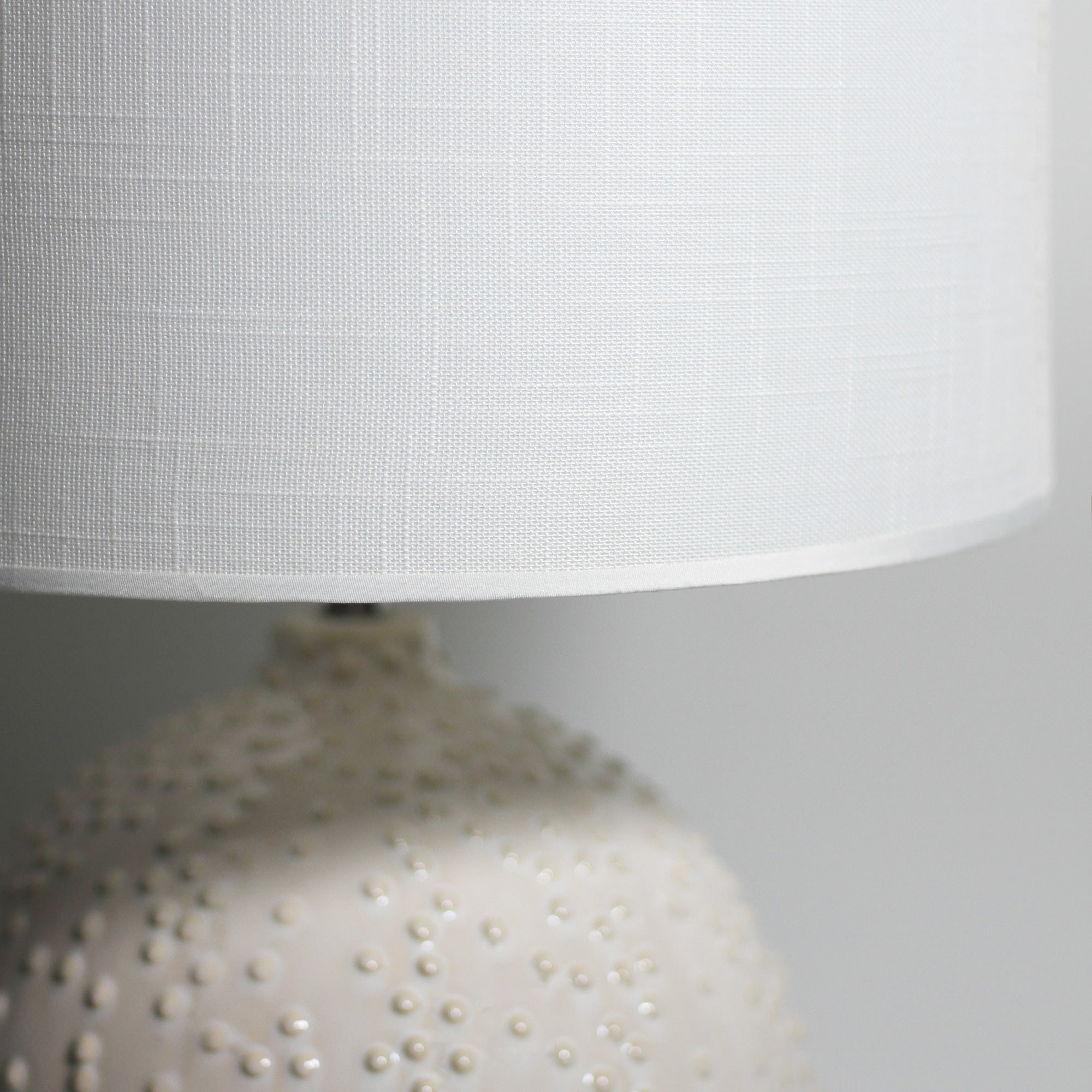 Gloss White Ceramic Table Lamp, 60W E27 - Boden