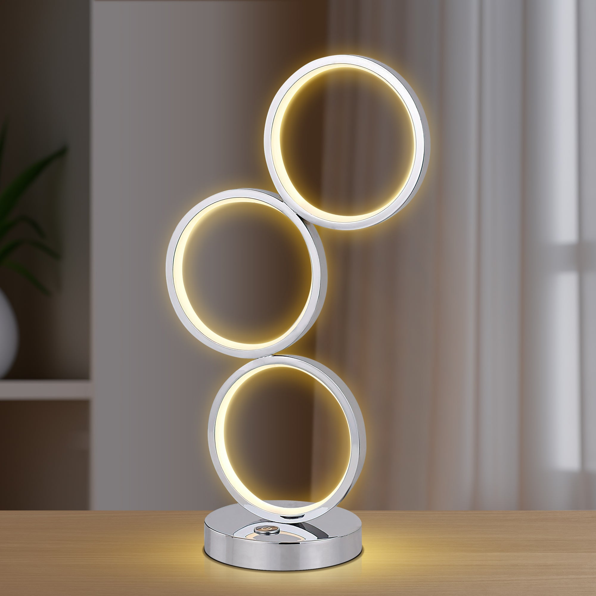 Iva LED Touch Table Lamp - Rose Gold/Chrome