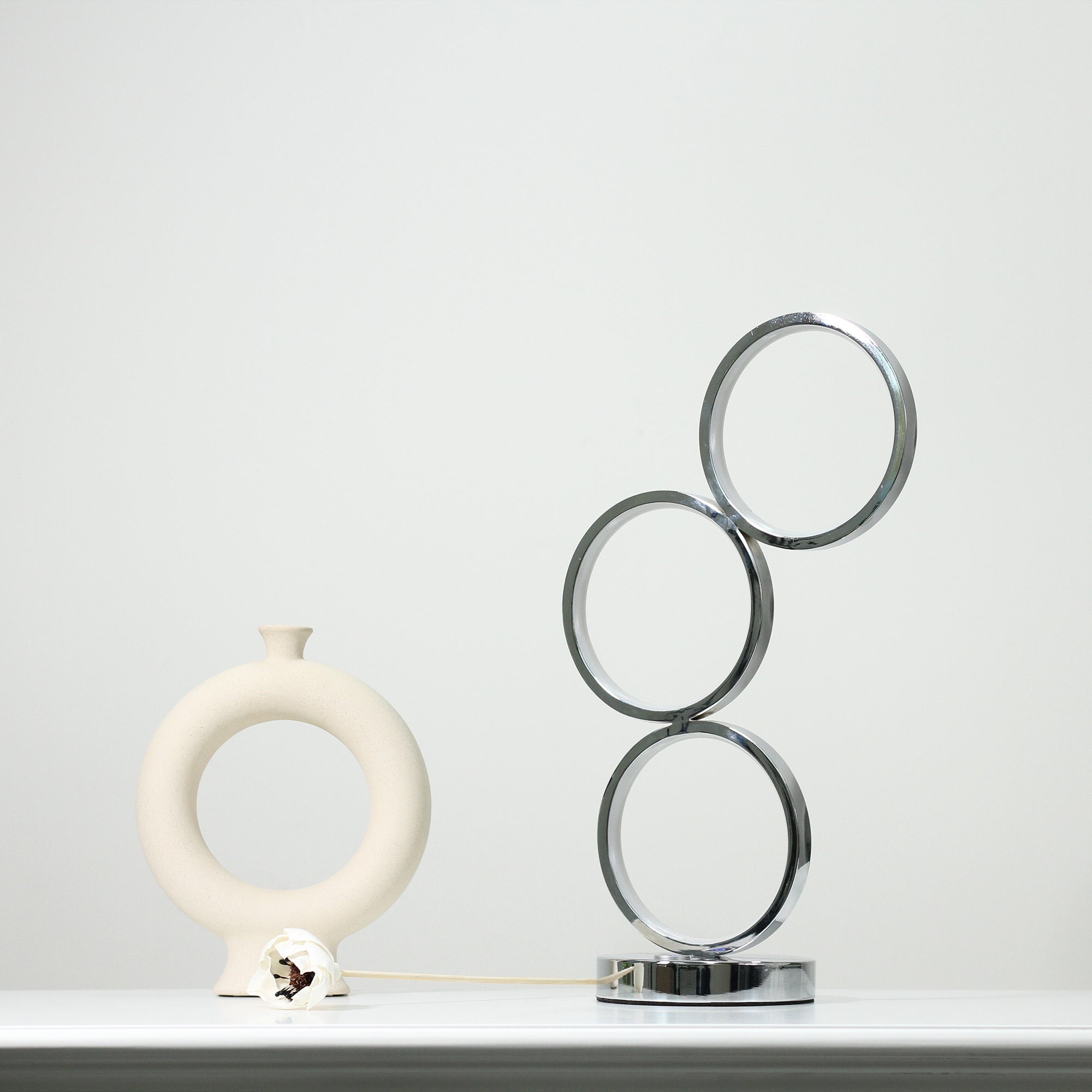 Iva LED Touch Table Lamp - Rose Gold/Chrome