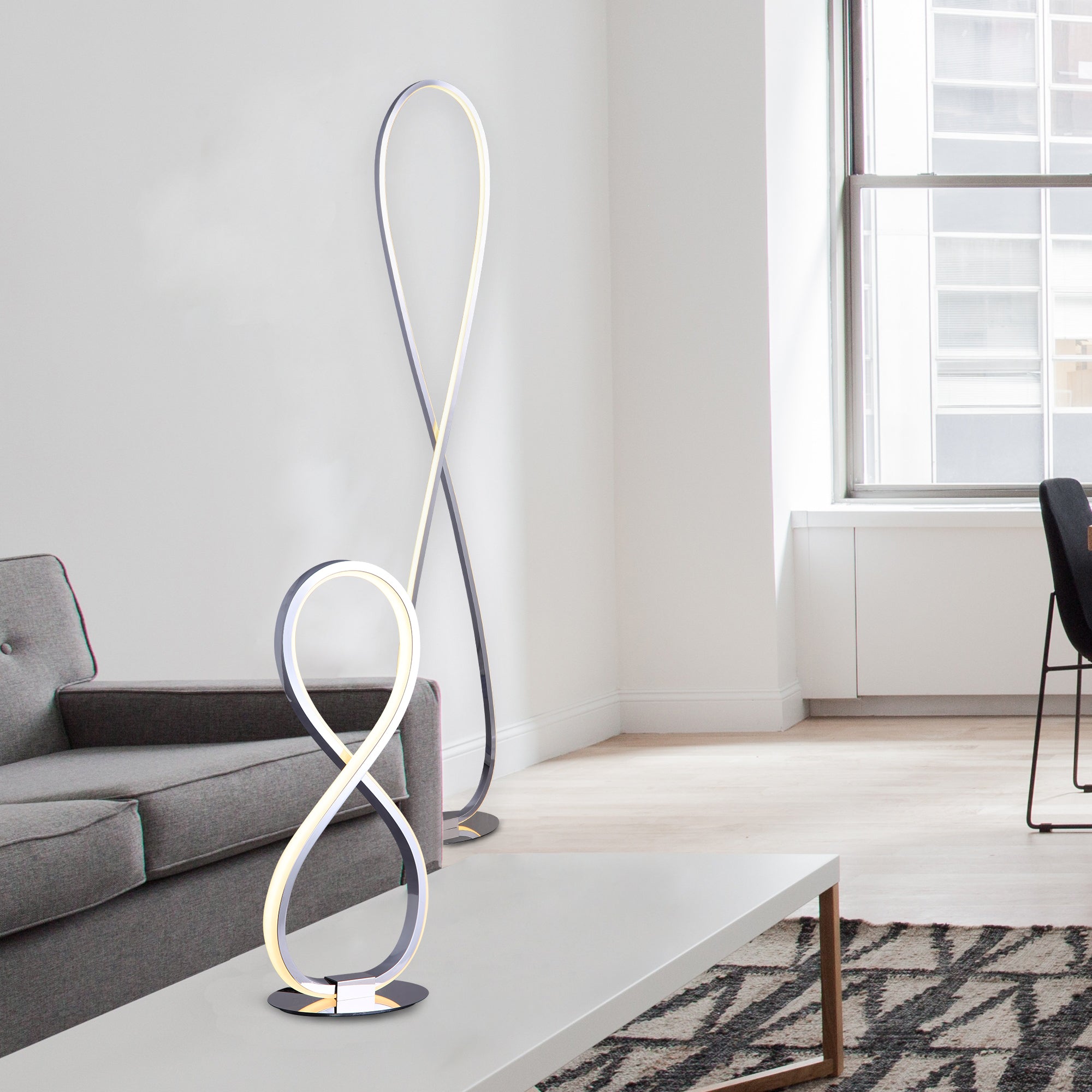 Infinite LED Table Lamp - Chrome