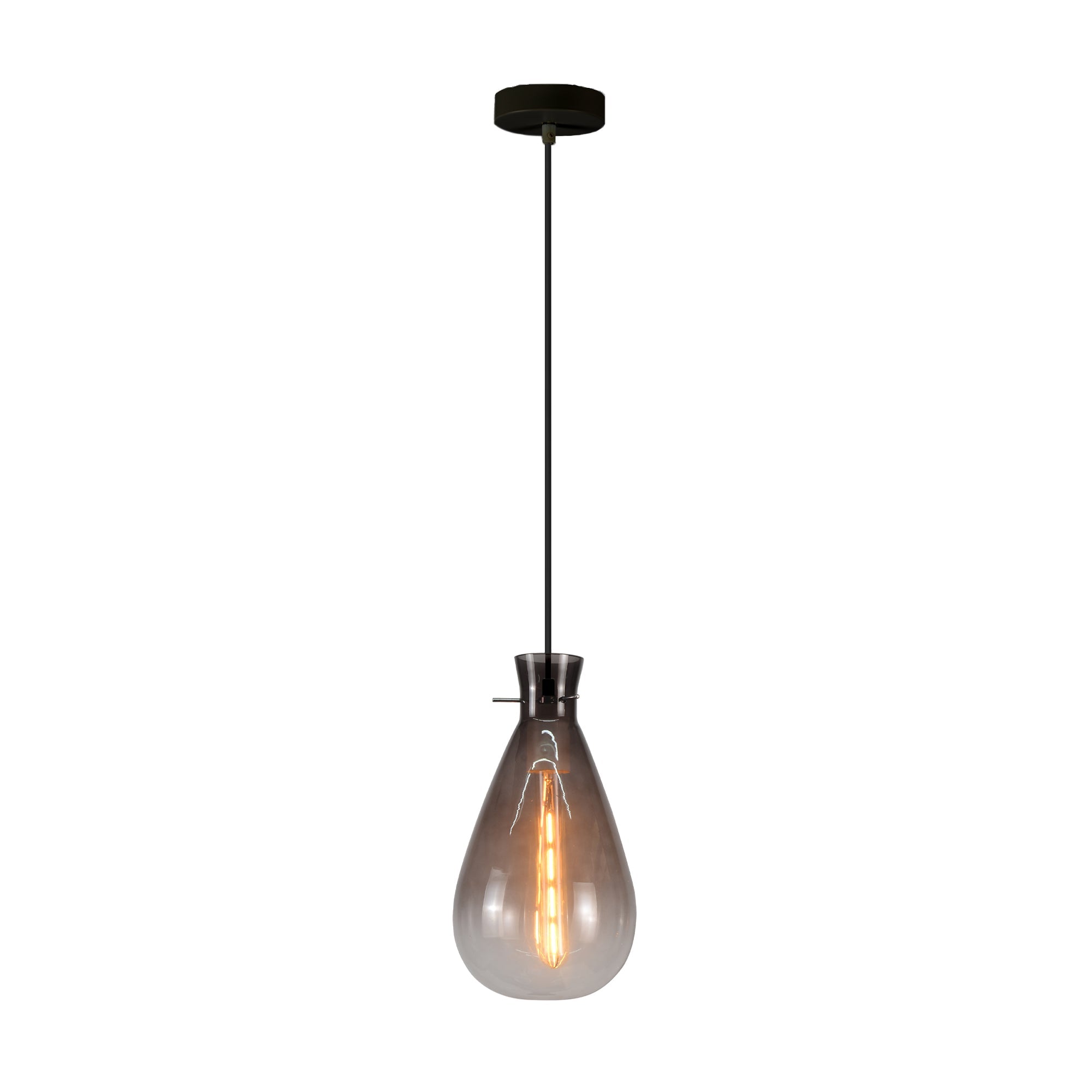 Teardrop Glass Pendant Light, E27 Holder – Orson