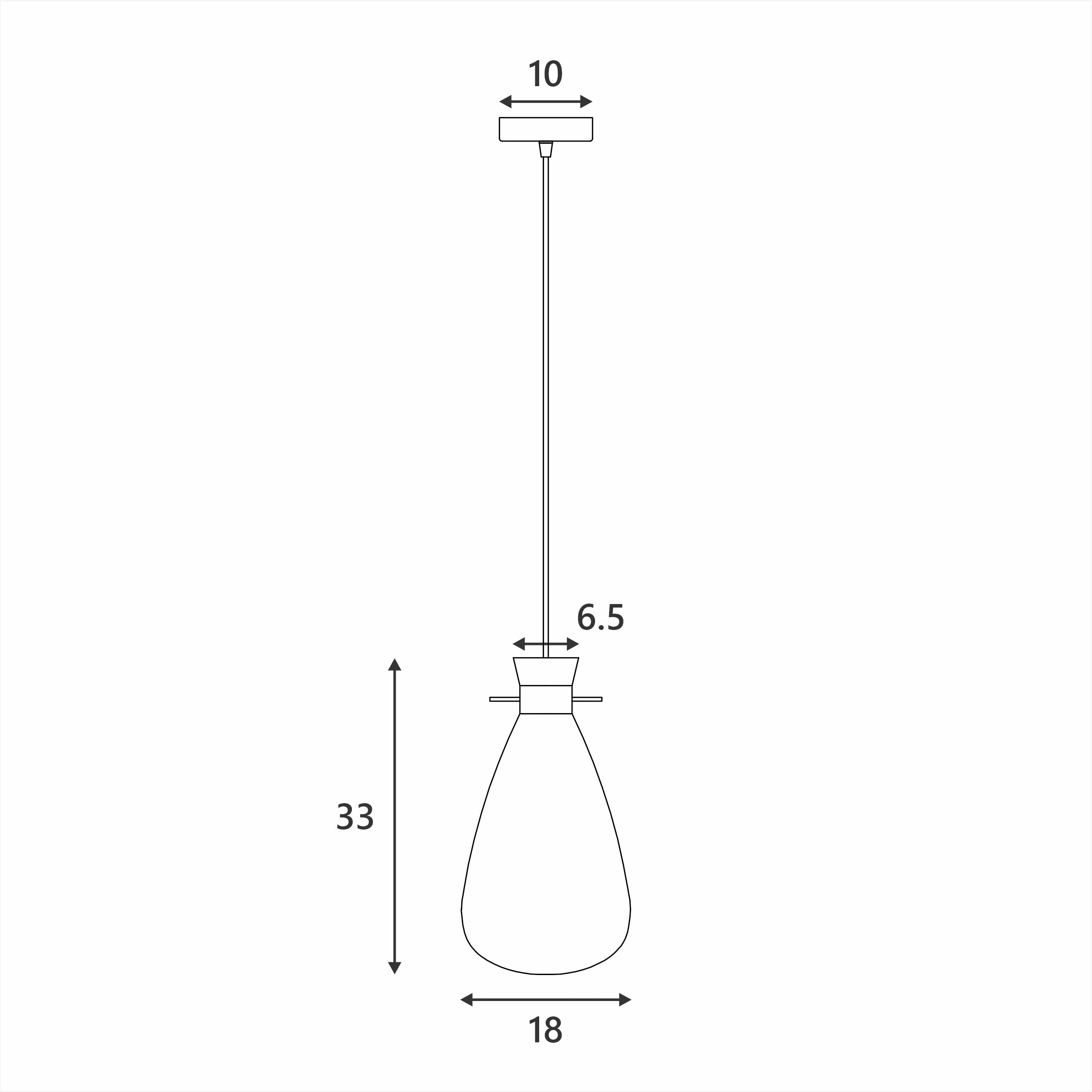 Teardrop Glass Pendant Light, E27 Holder – Orson