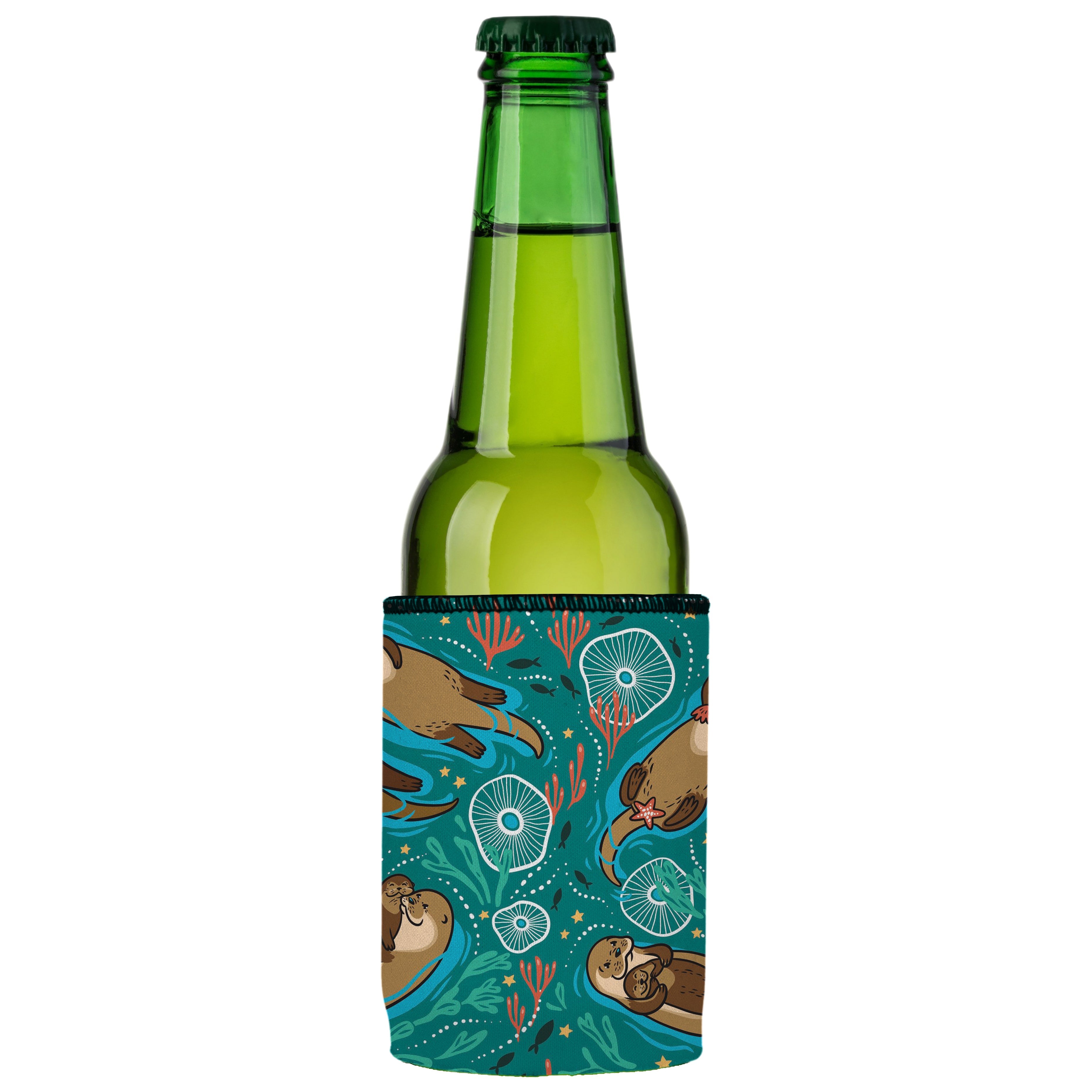 Sea Otters Chillin Stubby Cooler - Standard