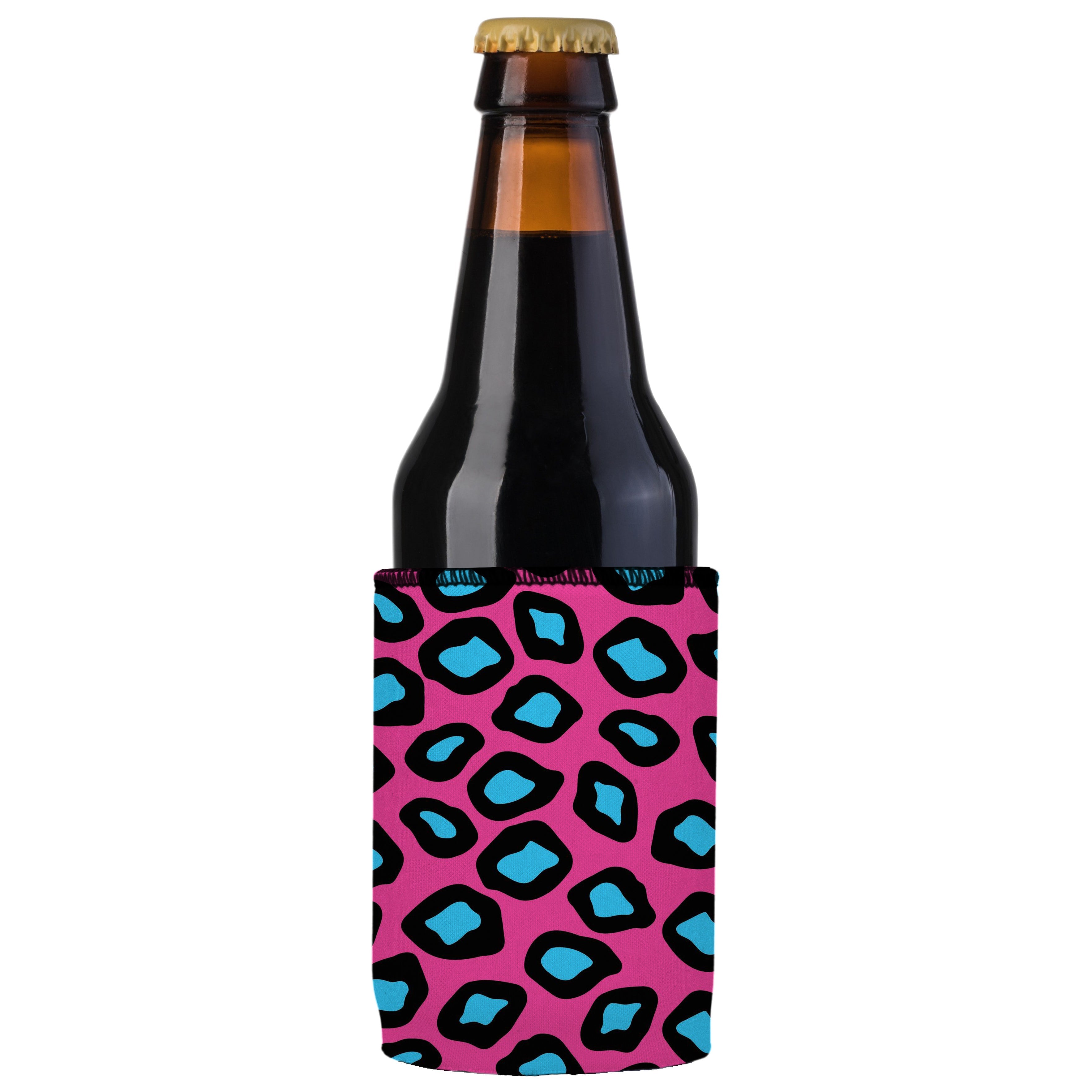 Pink Leopard Print Stubby Cooler - Standard