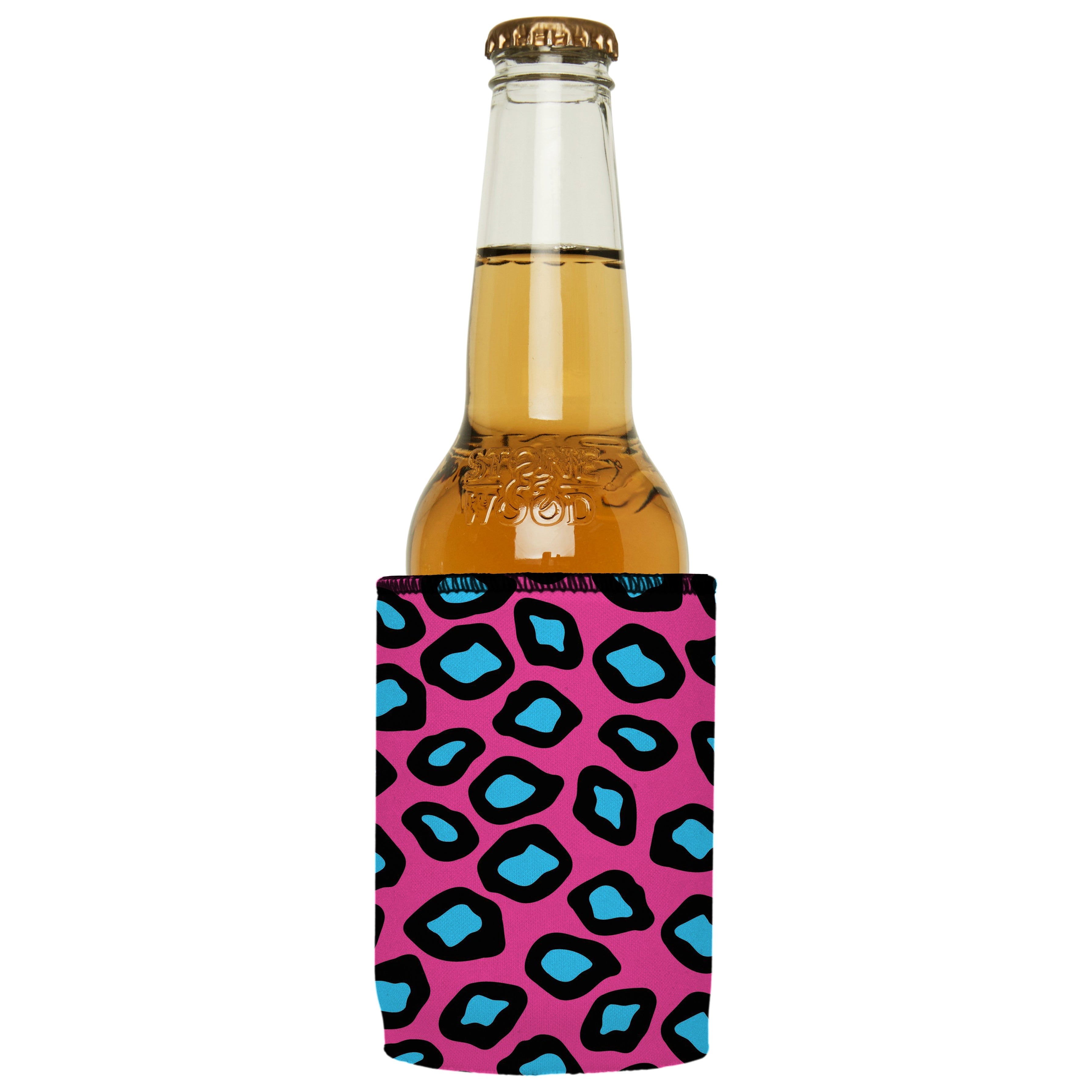 Pink Leopard Print Stubby Cooler - Standard
