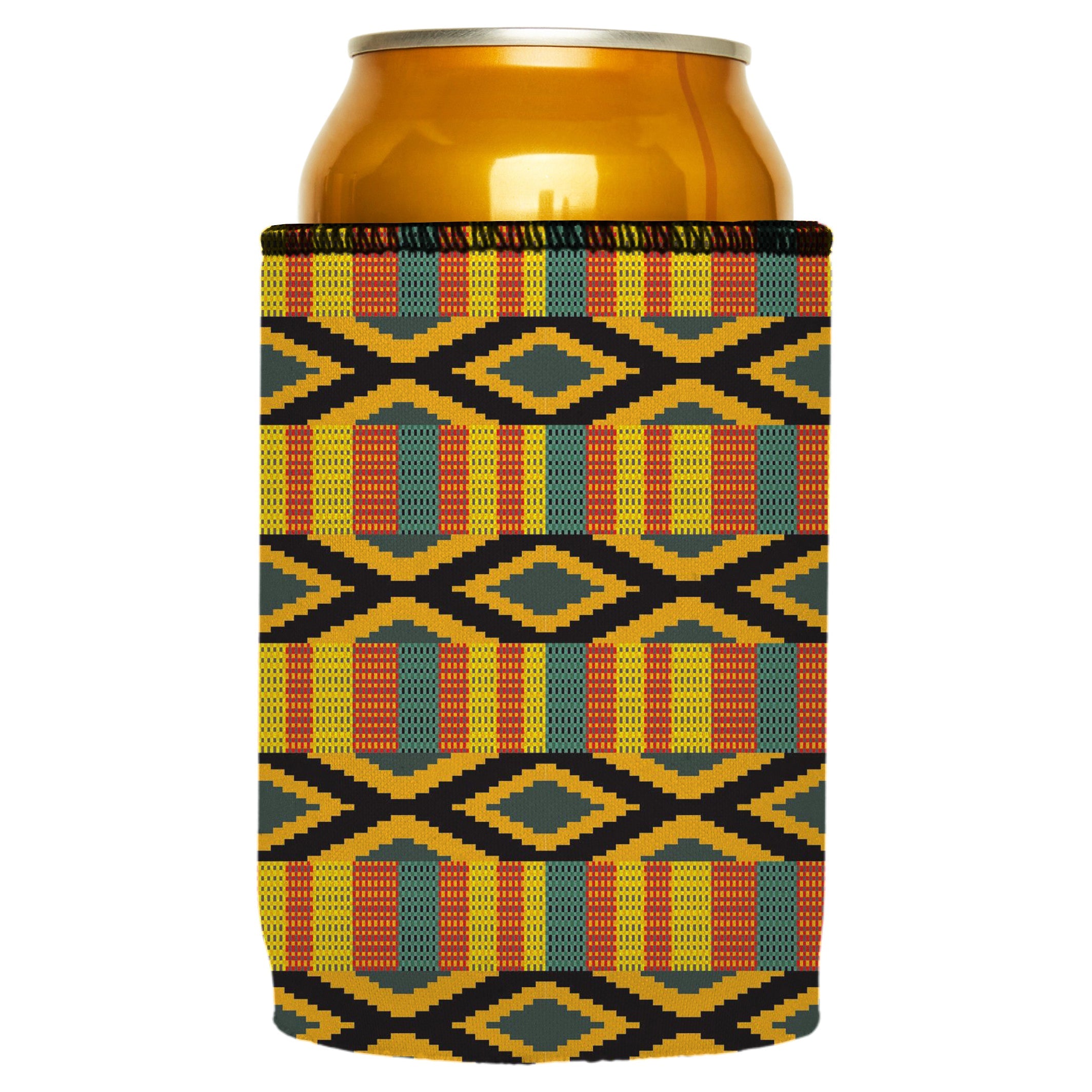 Ghana Kente Stubby Cooler - Standard