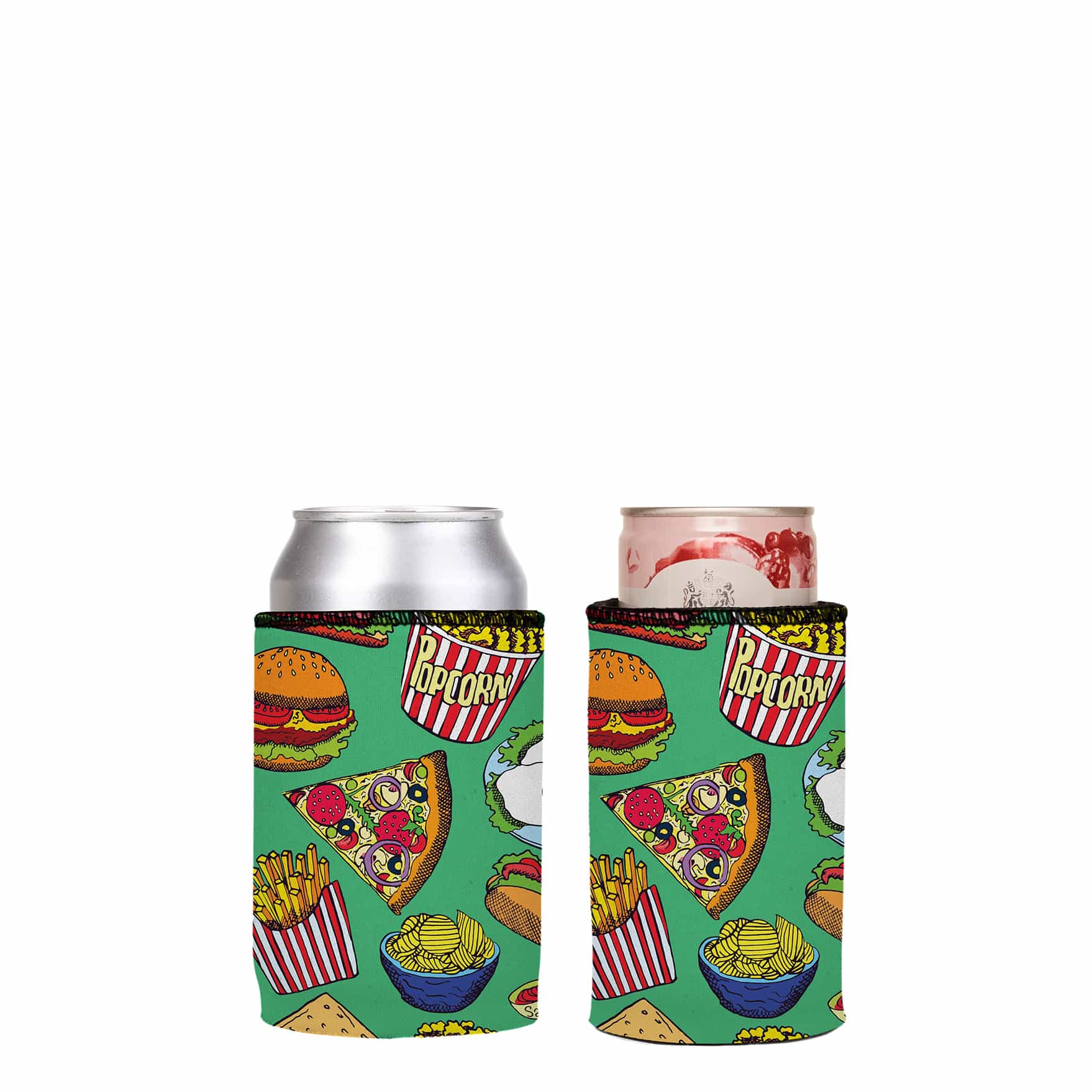 Burgers Junk Food Stubby Cooler 2-Pack - Standard