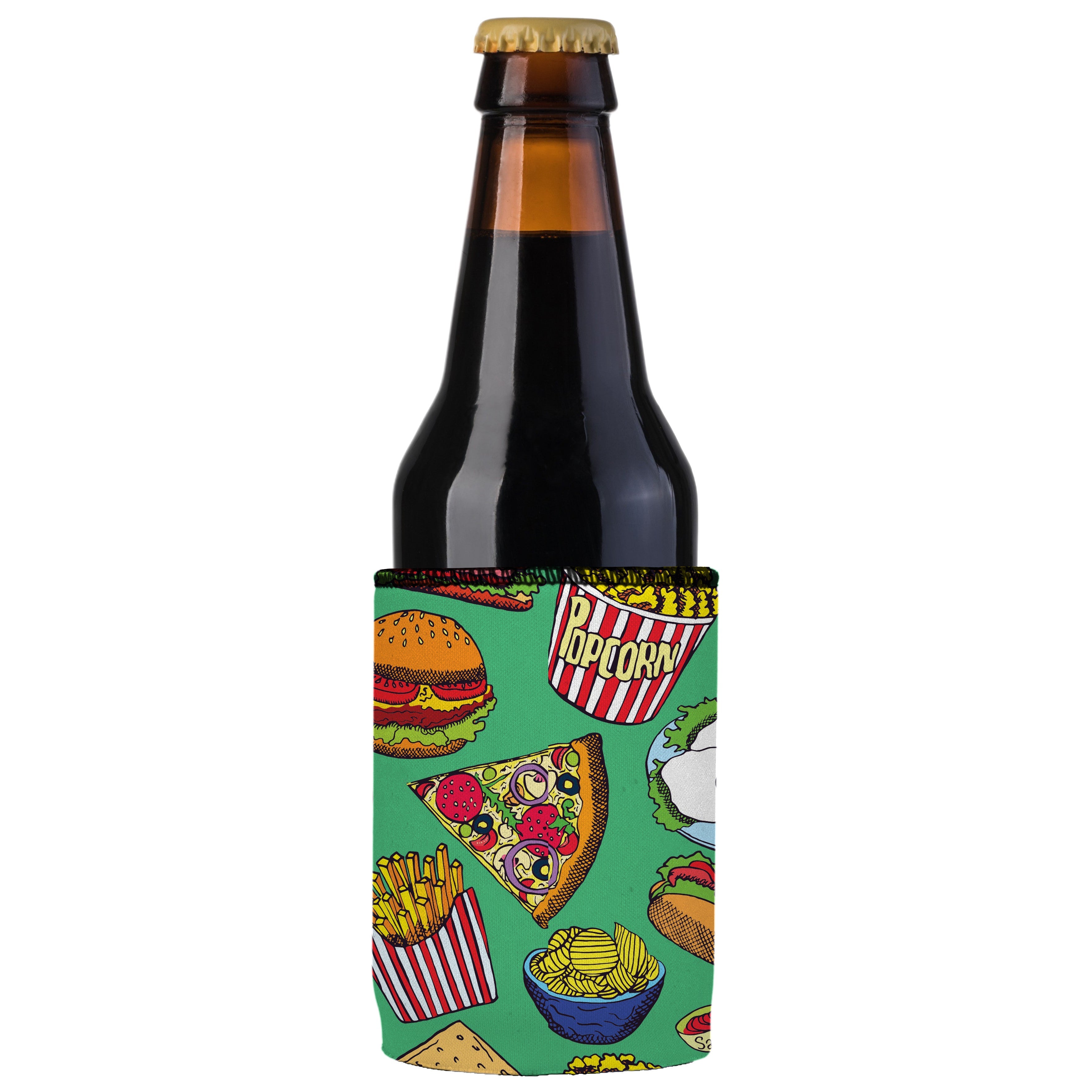Burgers Junk Food Stubby Cooler - Standard