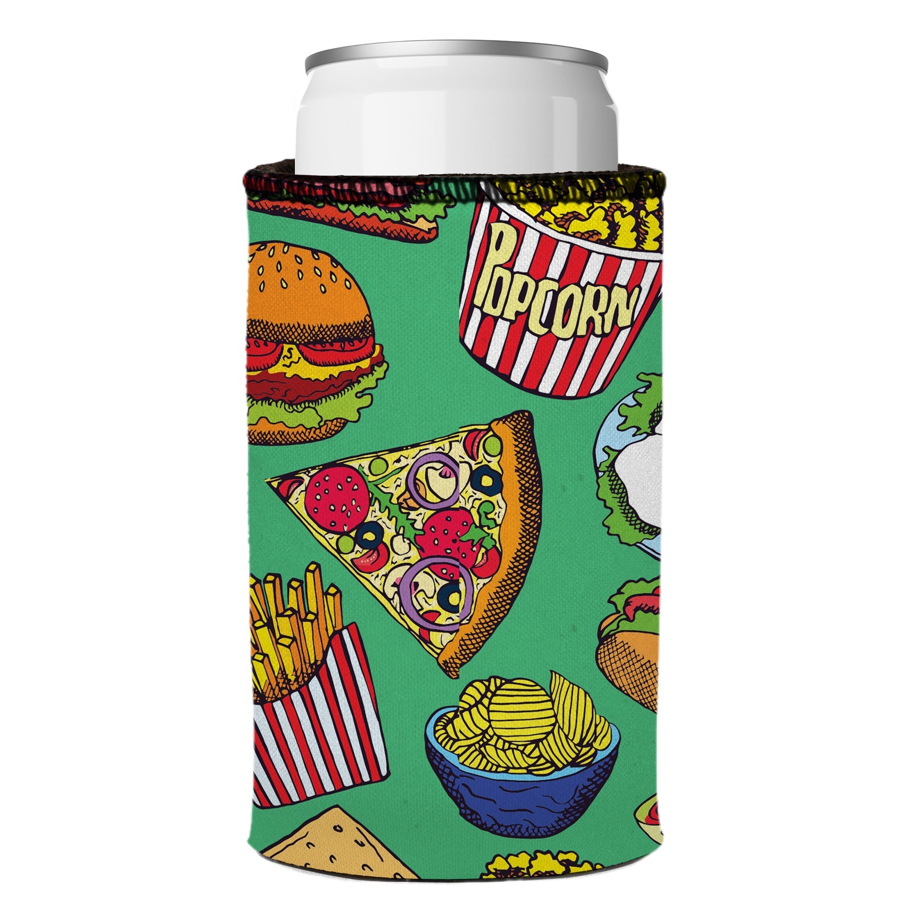Burgers Junk Food Stubby Cooler - Standard