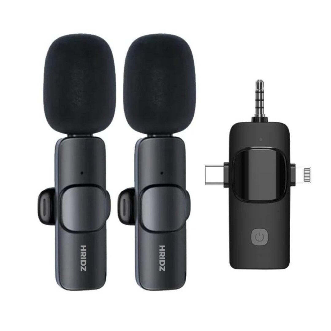 Wireless Lavalier Microphone, Noise Reduction, Type-C, iOS, Android - Hridz K31