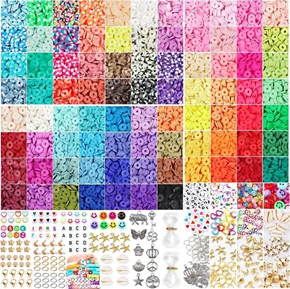 13200PCS 84 Colors Polymer Clay Beads Kit with Letters