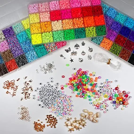 13200PCS 84 Colors Polymer Clay Beads Kit with Letters