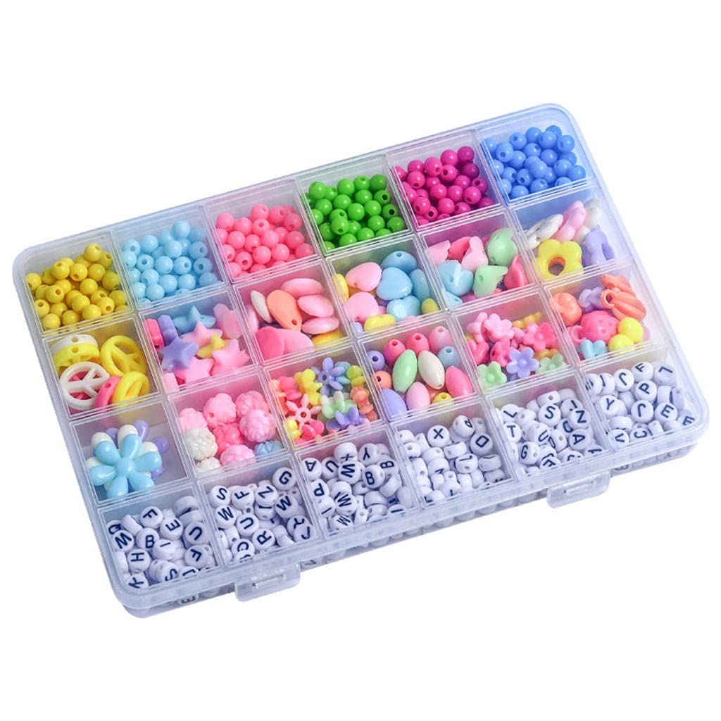 950pcs Colorful Acrylic Beads DIY Jewelry Kit with Tools