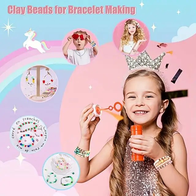 10800pcs 72-Color Clay Beads Jewelry Making Kit with Accessories