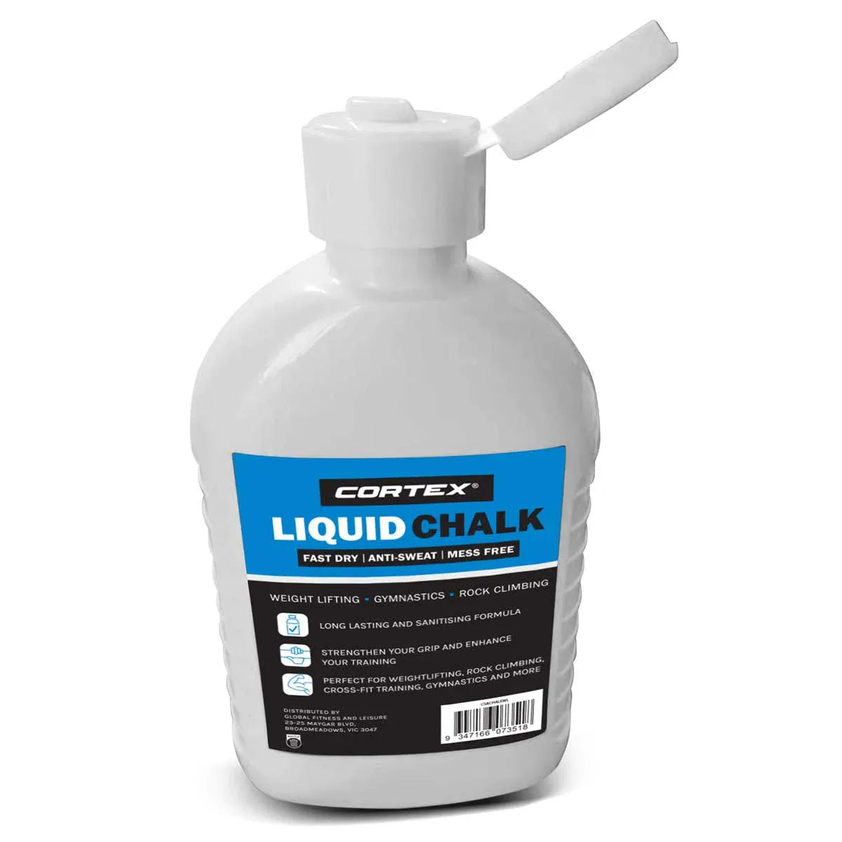 CORTEX Fast Dry Anti-Sweat Liquid Chalk 250ml Sanitising Formula