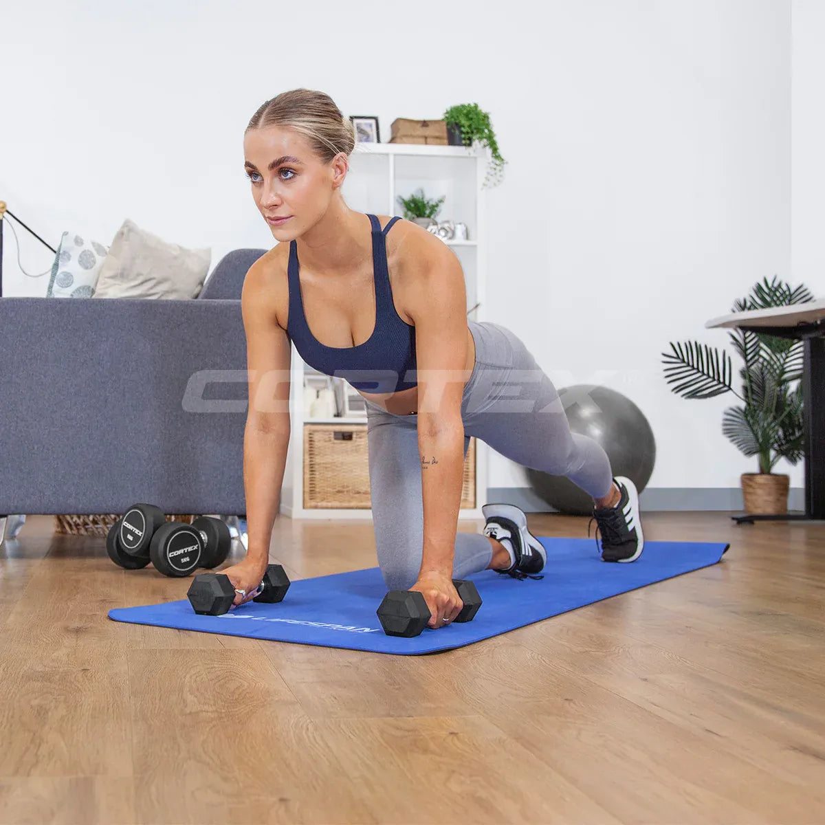CORTEX 110kg Hex Fixed Dumbbell Set 1-10kg Pairs