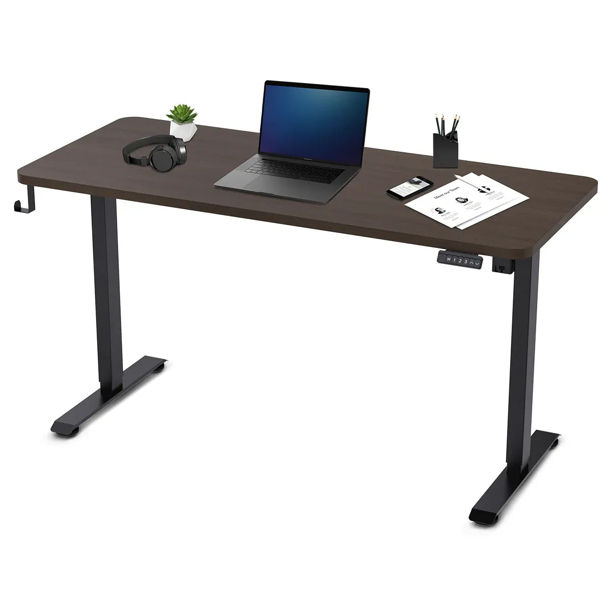 Lifespan Fitness ErgoDesk Electric Standing Desk 140cm Walnut/Black