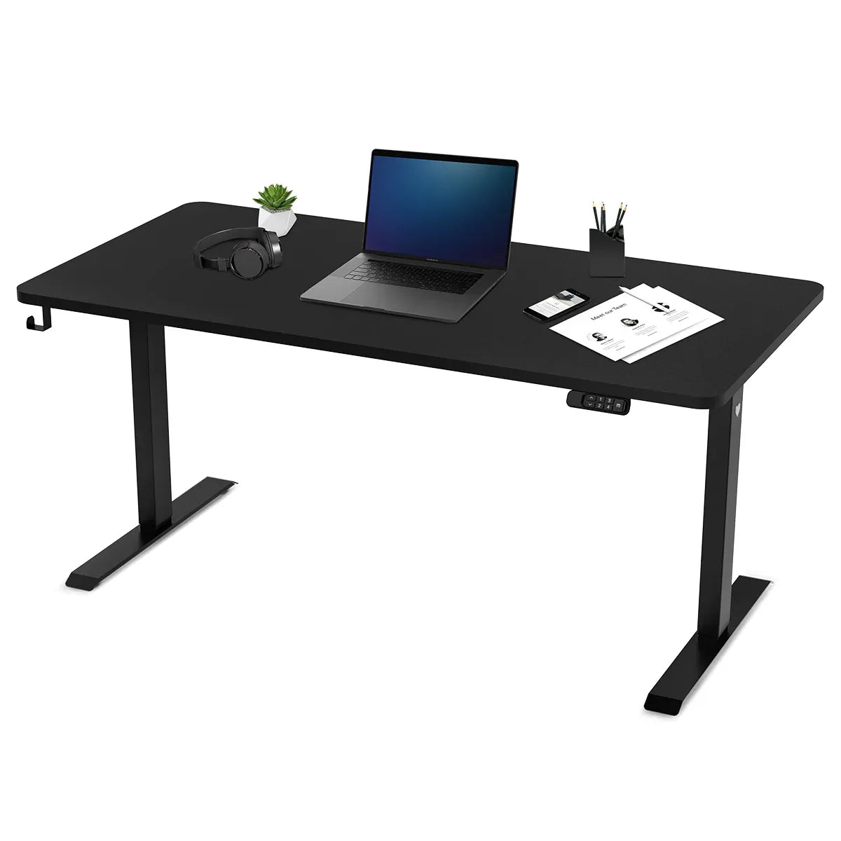 Lifespan Fitness ErgoDesk Electric Standing Desk 160cm Black/Black