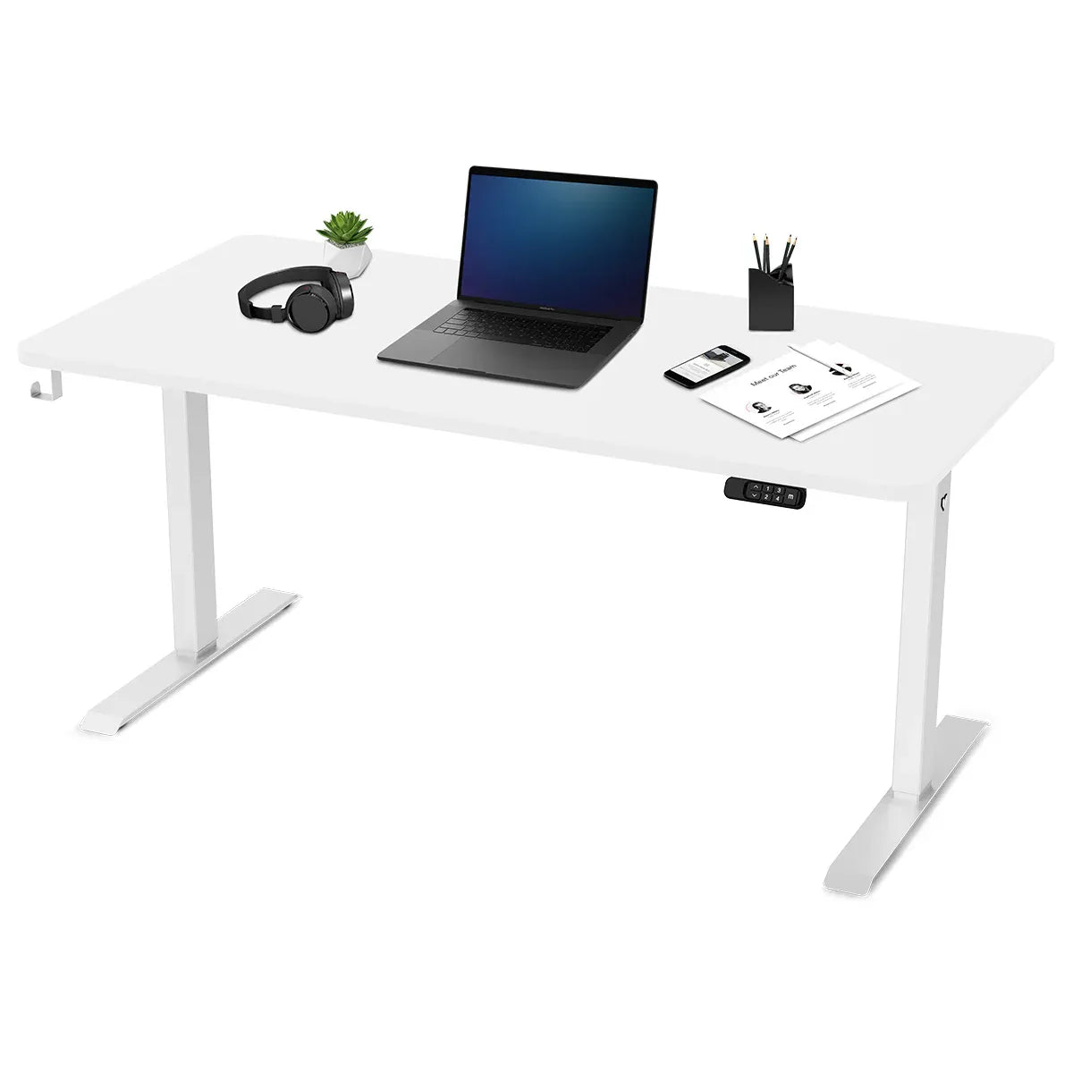 Lifespan Fitness ErgoDesk Electric Standing Desk 160cm White/White