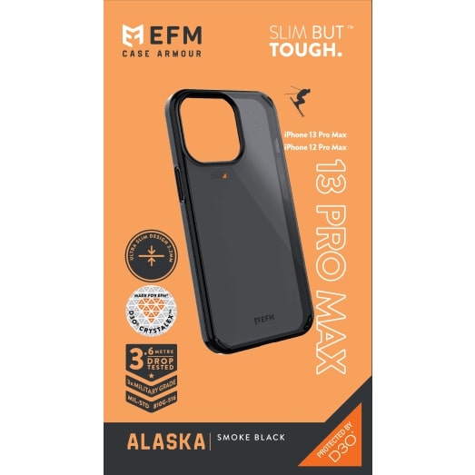 EFM Alaska Armour with D3O Crystalex Case for iPhone 13 Pro Max 6.7" - Black