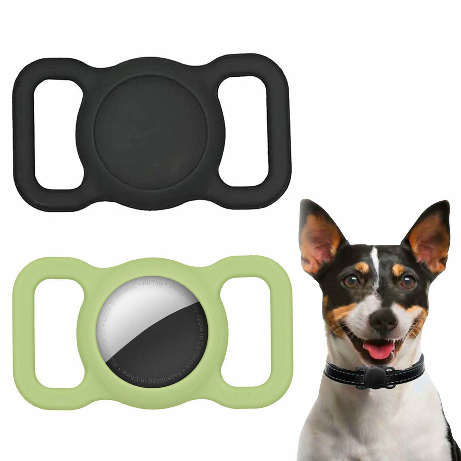 Waterproof Silicone Airtag Pet Collar Case for GPS Tracking