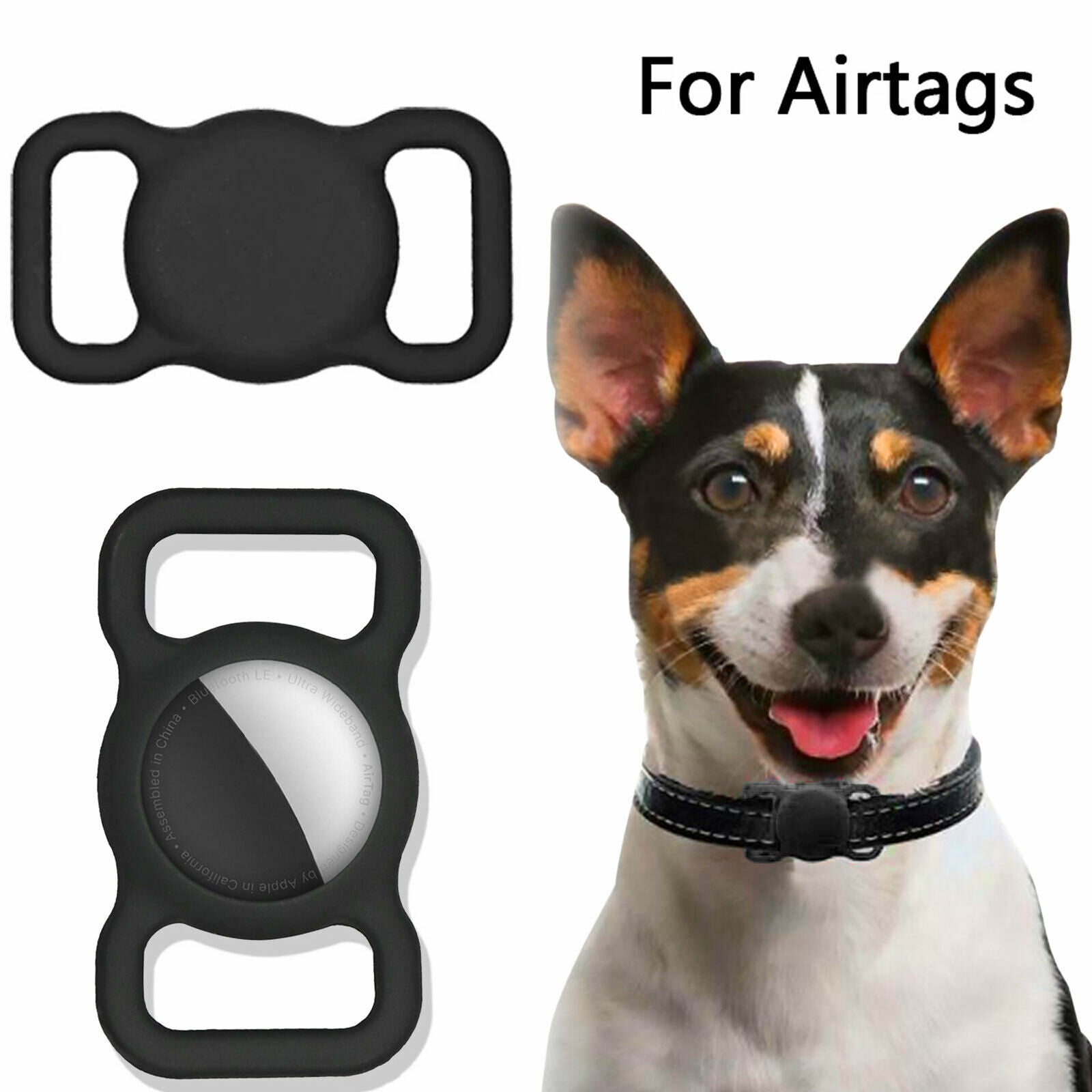 Waterproof Silicone Airtag Pet Collar Case for GPS Tracking