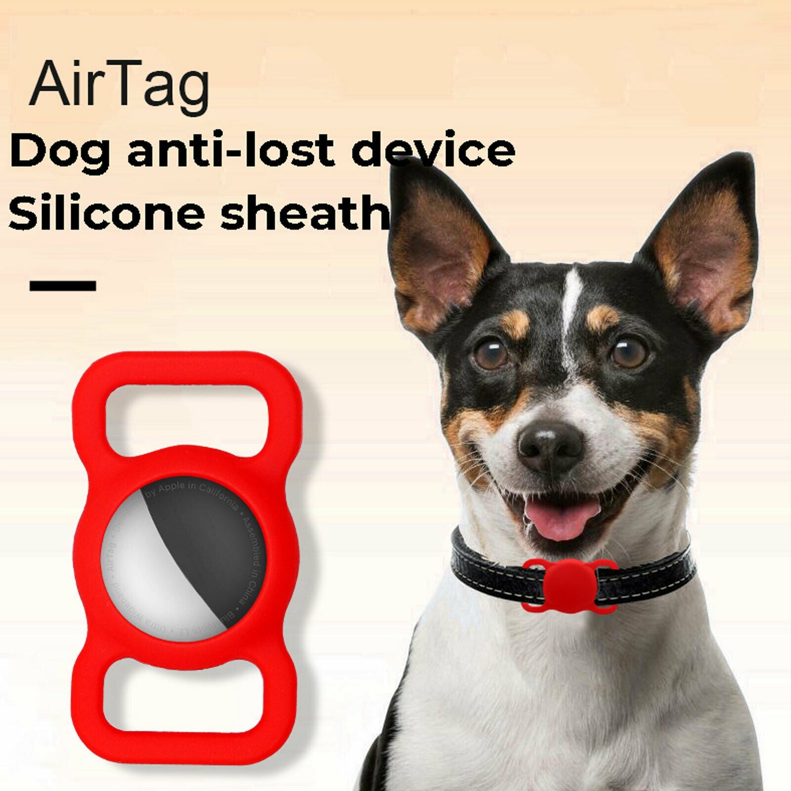 Waterproof Silicone Airtag Pet Collar Case for GPS Tracking