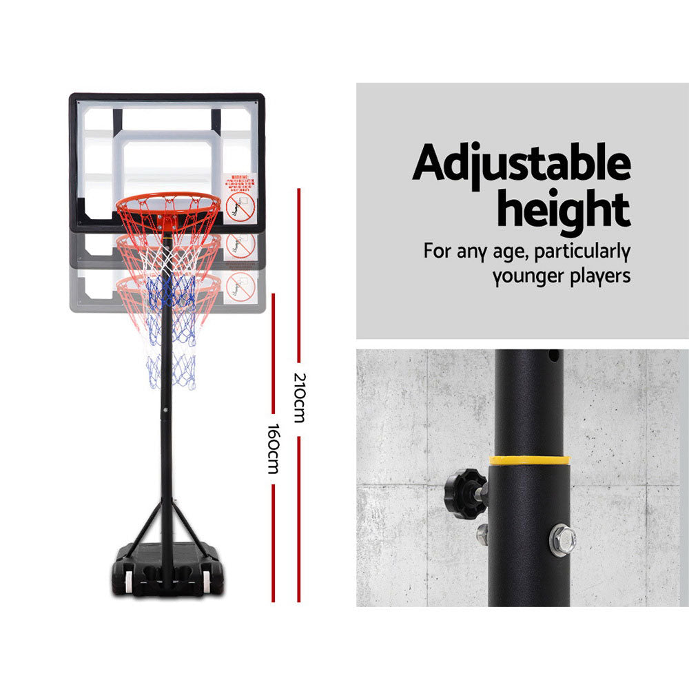 Adjustable Portable Height Kids Basketball Stand System Net Rim Ring Hoop Set