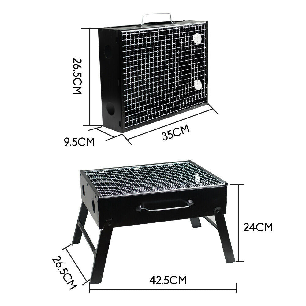 Outdoor Camping Portable & Foldable Charcoal BBQ Grill Hibachi Picnic Barbecue